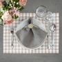 Linge de table textile - Sets de table Beige Gingham - 4 pièces - ROSEBERRY HOME