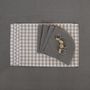 Linge de table textile - Sets de table Beige Gingham - 4 pièces - ROSEBERRY HOME