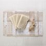 Linge de table textile - Acrylic coated Sets de table Beige Symphony - 6 pièces - ROSEBERRY HOME