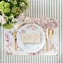 Table linen - Placemats both sides Roselle & Stripes - 6 pieces - ROSEBERRY HOME