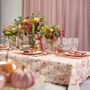 Linge de table textile - Brodé Serviette de tables Rust Onde - 6 pièces - ROSEBERRY HOME