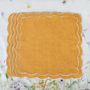 Table linen - Embroidered Napkins Yellow Petali - 4 pieces - ROSEBERRY HOME