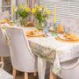 Table linen - Embroidered Napkins Yellow Petali - 4 pieces - ROSEBERRY HOME