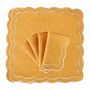 Table linen - Embroidered Napkins Yellow Petali - 6 pieces - ROSEBERRY HOME