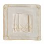 Linge de table textile - Brodé Serviette de tables Golden Bows - 6 pièces - ROSEBERRY HOME