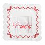 Linge de table textile - Brodé Serviette de tables Red Christmas Bows - 6 pièces - ROSEBERRY HOME