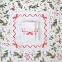 Linge de table textile - Brodé Serviette de tables Red Christmas Bows - 6 pièces - ROSEBERRY HOME