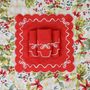 Table linen - Embroidered Napkins White Christmas Bows - 4 pieces - ROSEBERRY HOME