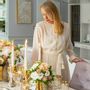 Table linen - Embroidered Napkins Golden Stars - 4 pieces - ROSEBERRY HOME