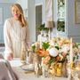 Table linen - Embroidered Napkins Golden Stars - 4 pieces - ROSEBERRY HOME