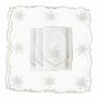 Table linen - Embroidered Napkins Silver Stars - 6 pieces - ROSEBERRY HOME