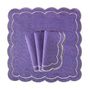 Table linen - Embroidered Napkins Purple Petali - 4 pieces - ROSEBERRY HOME