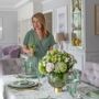 Table cloths - Tablecloth Toile de Jouy Green round - ⌀ 140 cm - ROSEBERRY HOME
