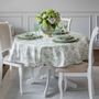 Linge de table textile - Nappe de table Toile de Jouy Green ronde -  ⌀ 210 cm - ROSEBERRY HOME