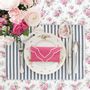 Linge de table textile - Sets de table both sides Rose Garden & Stripes - 4 pièces - ROSEBERRY HOME