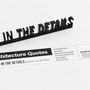 Objets de décoration - God is in the Details Citation 3D d'architecture - Mies van der Rohe - BEAMALEVICH