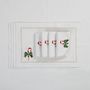 Sets de table - Brodé Sets de table Candy Cane Panama - 4 pièces - ROSEBERRY HOME