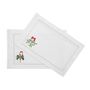 Table linen - Embroidered Placemats Candy Cane Panama - 4 pieces - ROSEBERRY HOME