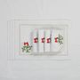 Linge de table textile - Brodé Sets de table Mistletoe Panama - 4 pièces - ROSEBERRY HOME