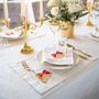 Nappes - Brodé Serviette de tables Jingle Bells Panama - 6 pièces - ROSEBERRY HOME