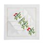 Linge de table textile - Brodé Serviette de tables Mistletoe Panama - 4 pièces - ROSEBERRY HOME