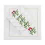 Table linen - Embroidered Napkins Mistletoe Panama - 6 pieces - ROSEBERRY HOME