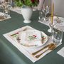 Table linen - Embroidered Napkins Candy Cane Panama - 4 pieces - ROSEBERRY HOME