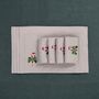Placemats - Embroidered Placemats Candy Cane Mirha - 4 pieces - ROSEBERRY HOME