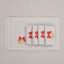 Linge de table textile - Brodé Sets de table Jingle Bells Mirha - 6 pièces - ROSEBERRY HOME