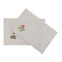 Placemats - Embroidered Placemats Candy Cane & Mistletoe Mirha - 4 pieces - ROSEBERRY HOME