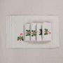 Placemats - Embroidered Placemats Candy Cane & Mistletoe Mirha - 4 pieces - ROSEBERRY HOME