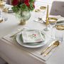 Placemats - Embroidered Placemats Candy Cane & Mistletoe Mirha - 4 pieces - ROSEBERRY HOME