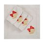 Linge de table textile - Brodé Serviette de tables Jingle Bells Mirha - 4 pièces - ROSEBERRY HOME
