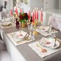 Table linen - Embroidered Napkins Jingle Bells Mirha - 6 pieces - ROSEBERRY HOME