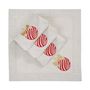 Linge de table textile - Brodé Serviette de tables Christmas Bauble Mirha - 4 pièces - ROSEBERRY HOME