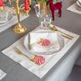 Linge de table textile - Brodé Serviette de tables Christmas Bauble Mirha - 4 pièces - ROSEBERRY HOME