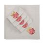 Linge de table textile - Brodé Serviette de tables Christmas Bauble Mirha - 6 pièces - ROSEBERRY HOME