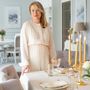 Table linen - Embroidered Placemats Mistletoe Goldenline - 4 pieces - ROSEBERRY HOME