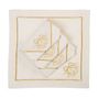 Table linen - Embroidered Napkins Jingle Bells Goldenline - 4 pieces - ROSEBERRY HOME
