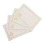 Table linen - Embroidered Napkins Jingle Bells Goldenline - 4 pieces - ROSEBERRY HOME