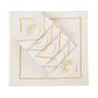 Table linen - Embroidered Napkins Christmas Bauble Goldenline - 6 pieces - ROSEBERRY HOME