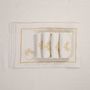 Table linen - Embroidered Napkins Christmas Bauble Goldenline - 6 pieces - ROSEBERRY HOME