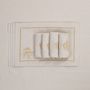 Table linen - Embroidered Napkins Mistletoe Goldenline - 4 pieces - ROSEBERRY HOME