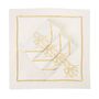 Linge de table textile - Brodé Serviette de tables Candy Cane Goldenline - 4 pièces - ROSEBERRY HOME