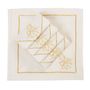 Table linen - Embroidered Napkins Candy Cane Goldenline - 6 pieces - ROSEBERRY HOME