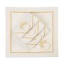 Linge de table textile - Brodé Serviette de tables Jingle Bells & Christmas Bauble Goldenline - 4 pièces - ROSEBERRY HOME