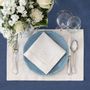 Table linen - Embroidered Placemats Candy Cane Silverline - 4 pieces - ROSEBERRY HOME