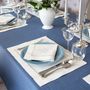 Table linen - Embroidered Placemats Candy Cane Silverline - 4 pieces - ROSEBERRY HOME