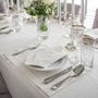 Table linen - Embroidered Placemats Candy Cane Silverline - 4 pieces - ROSEBERRY HOME