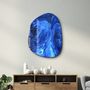 Other wall decoration - Blue Ink Amorphous Collection Glass Wall Art  88CMX68CM - ARTDESIGNA